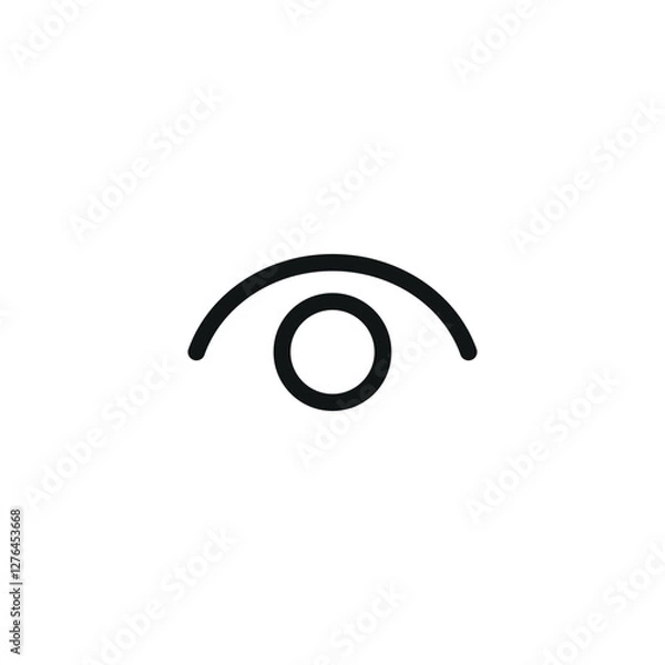 Fototapeta Eye icon simple outline logo.