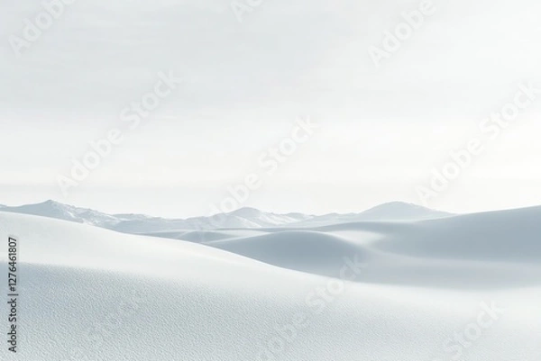 Obraz Close up of a snowy surface and bright blue sky background