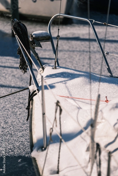 Obraz Boote auf winterlichem Stössensee zu Berlin