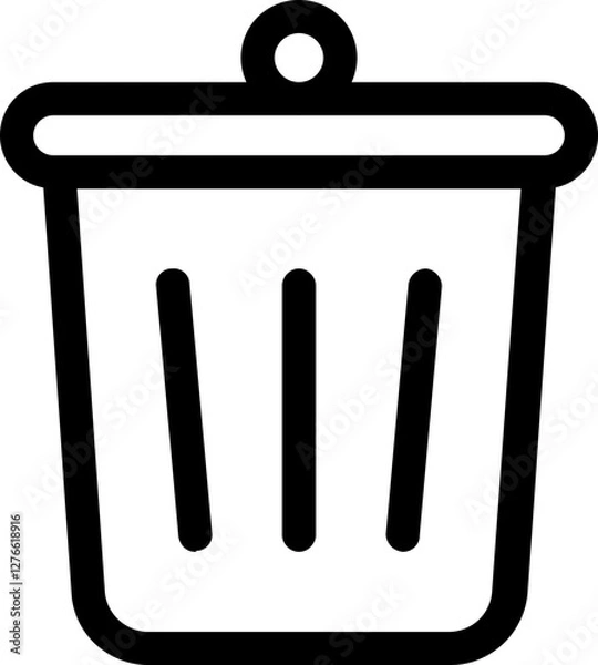 Fototapeta Trash line icon