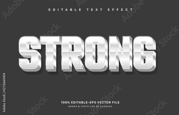 Fototapeta Strong editable text effect template