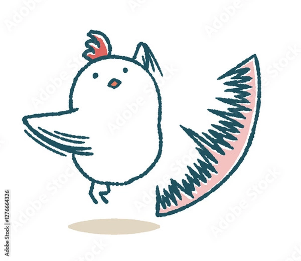 Obraz ゆるいにわとりは薙ぎ払う

