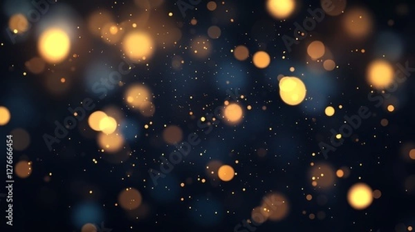 Fototapeta Floating virus particles in a glowing atmosphere, symbolizing the intensity of flu season.