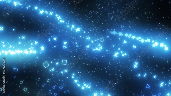 Fototapeta 図形キラキラパーティクル