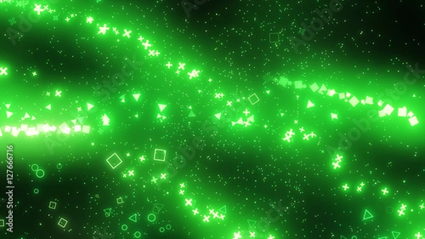 Fototapeta 図形キラキラパーティクル