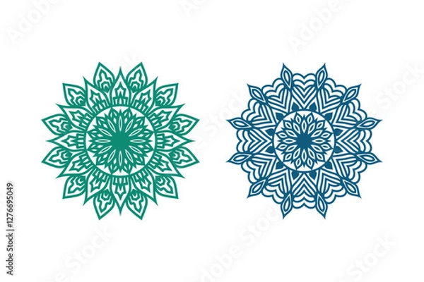 Obraz Simple mandala design for coloring.
