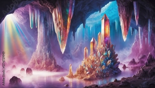 Obraz  Colorful Crystal Cave