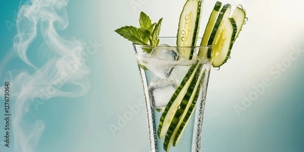 Obraz Cucumber Water with Herbs