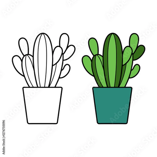 Obraz Cactus vector illustration
