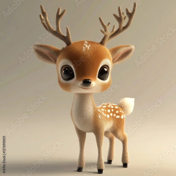 Obraz Cute 3D Reindeer