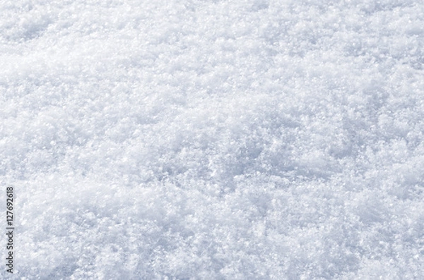 Fototapeta Clean fluffy snow surface.