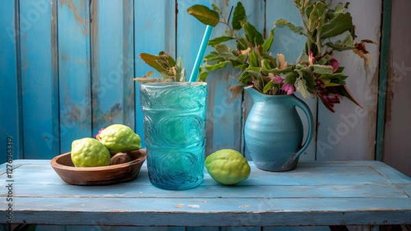 Obraz still life with a glass of lemonade