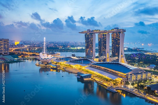 Obraz Panoramę miasta Singapur w Singapurze