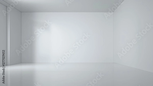 Fototapeta Serene Minimalist Interior Space with Natural Light and Clean Lines Architecture Design Backdrop