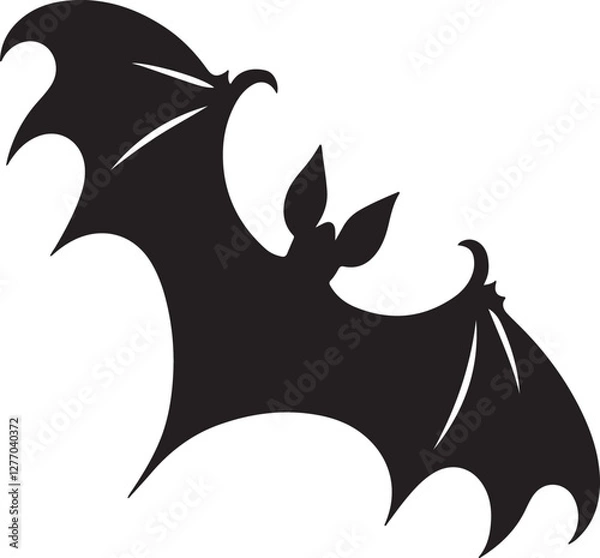 Fototapeta A simple Bat vector style with white background