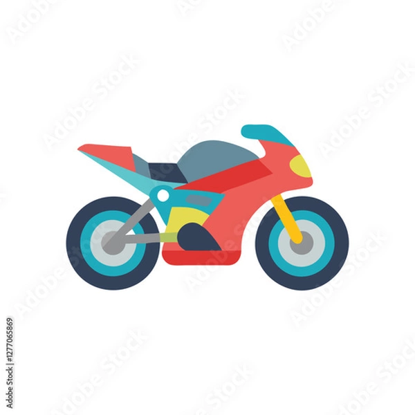 Obraz  Distinctive Racing Motorcycle Icon for Promotions