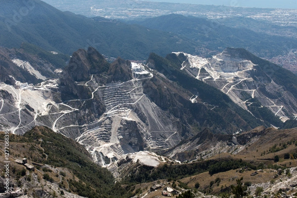 Obraz A nice view of marble quarry close to Carrara
