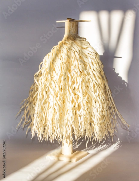 Fototapeta Traditional Georgian Christian Orthodox Christmas tree Chichilaki made from dried hazelnut or walnut branches that are shaved to form a small coniferous tree that resemble St. Basil’s or Santa's beard