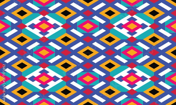 Obraz seamless geometric pattern with geometric shapes