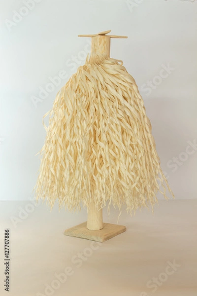Fototapeta Traditional Georgian Christian Orthodox Christmas tree Chichilaki made from dried hazelnut or walnut branches that are shaved to form a small coniferous tree that resemble St. Basil’s or Santa's beard