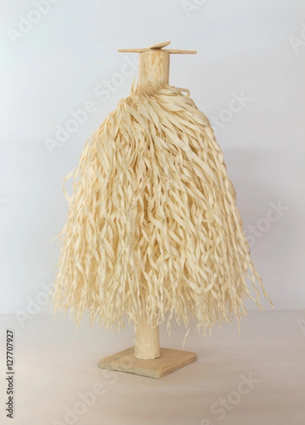 Fototapeta Traditional Georgian Christian Orthodox Christmas tree Chichilaki made from dried hazelnut or walnut branches that are shaved to form a small coniferous tree that resemble St. Basil’s or Santa's beard