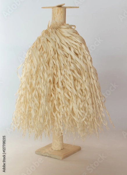 Fototapeta Traditional Georgian Christian Orthodox Christmas tree Chichilaki made from dried hazelnut or walnut branches that are shaved to form a small coniferous tree that resemble St. Basil’s or Santa's beard