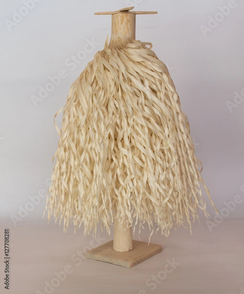 Fototapeta Traditional Georgian Christian Orthodox Christmas tree Chichilaki made from dried hazelnut or walnut branches that are shaved to form a small coniferous tree that resemble St. Basil’s or Santa's beard