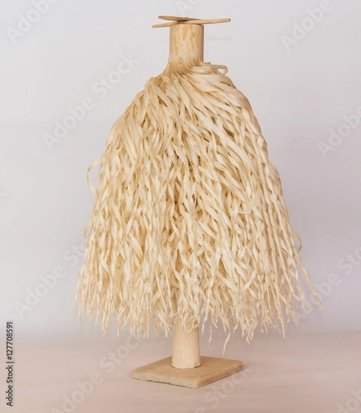 Fototapeta Traditional Georgian Christian Orthodox Christmas tree Chichilaki made from dried hazelnut or walnut branches that are shaved to form a small coniferous tree that resemble St. Basil’s or Santa's beard