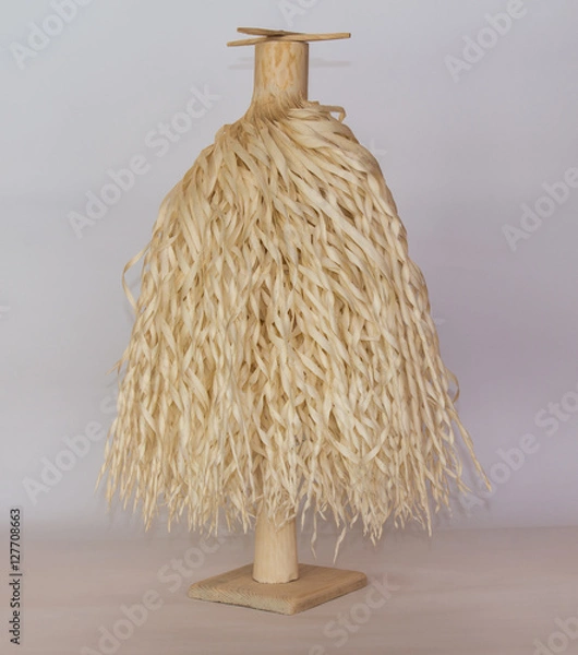 Fototapeta Traditional Georgian Christian Orthodox Christmas tree Chichilaki made from dried hazelnut or walnut branches that are shaved to form a small coniferous tree that resemble St. Basil’s or Santa's beard
