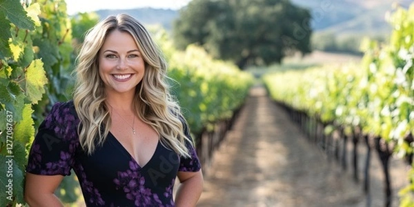 Fototapeta napa valley vineyard and winery with a wine tasting and festival