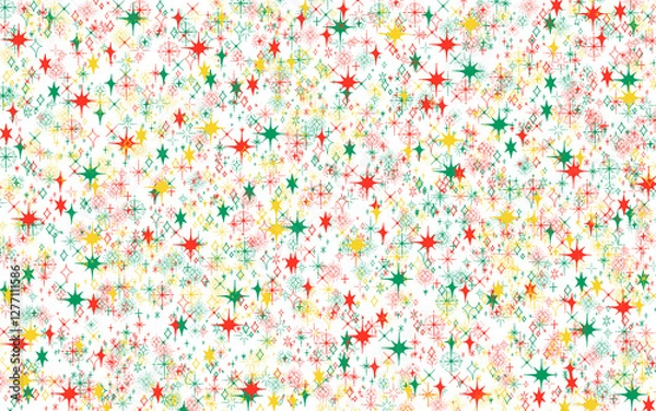 Obraz Colorful Christmas lights. Retro colors . Transparent background
