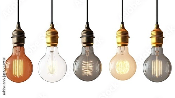 Fototapeta Abstract Light Bulb Overlay: Abstract light bulb overlay,