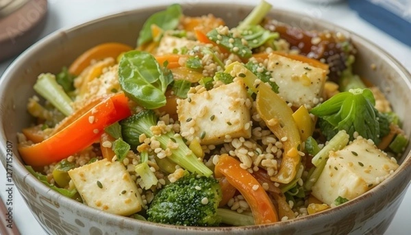 Fototapeta chicken with vegetables