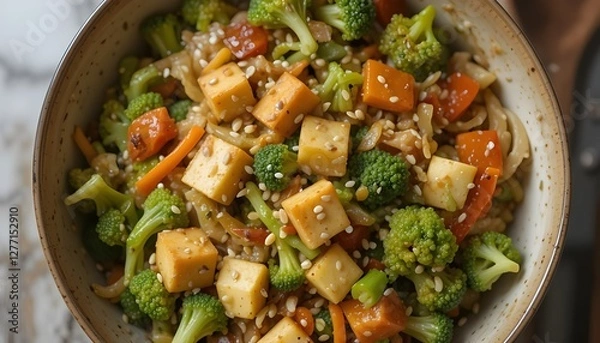 Fototapeta stir fried vegetables