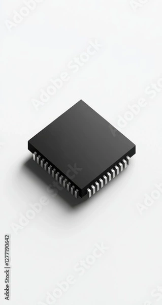 Fototapeta Detailed View of a Modern Electronic Chip