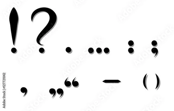 Obraz Black punctuation marks. Vector illustration