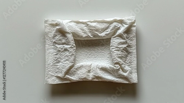 Obraz Folded tissue paper on light gray surface