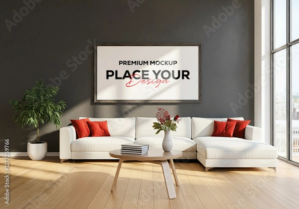 Fototapeta Realistic Mockup Template | High-Quality PSD Design for Branding & Marketing