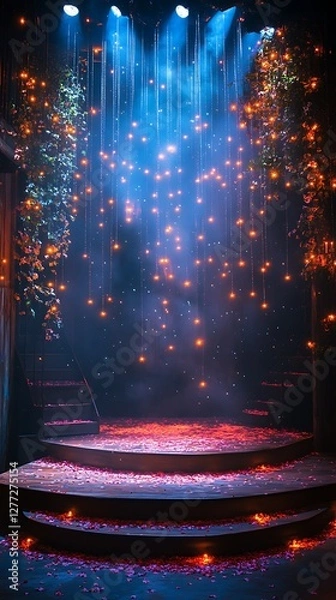 Obraz stage lights sparkle during dramatic scene high resolution hd wallpaper