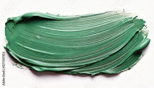 Obraz a stroke of green paint with a textured, brush-like appearance