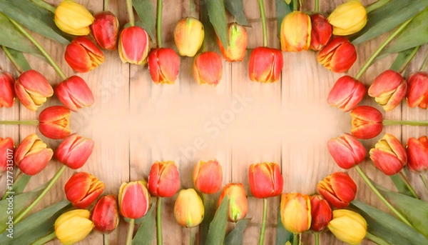 Fototapeta チューリップのフレーム