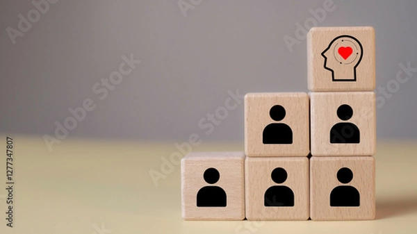 Fototapeta Empathetic Leadership building Strong Relationships for Team and Customer Success. Compassionate, engagement, and kindness as key management qualities for business growth.
