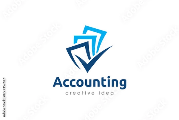 Fototapeta Creative Accounting Logo Design Template