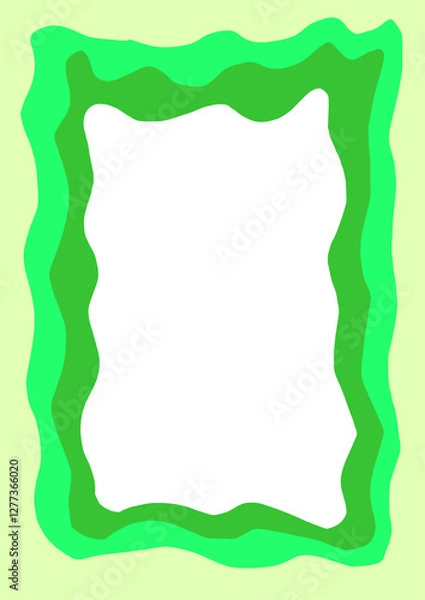 Obraz Green wavy frame for text