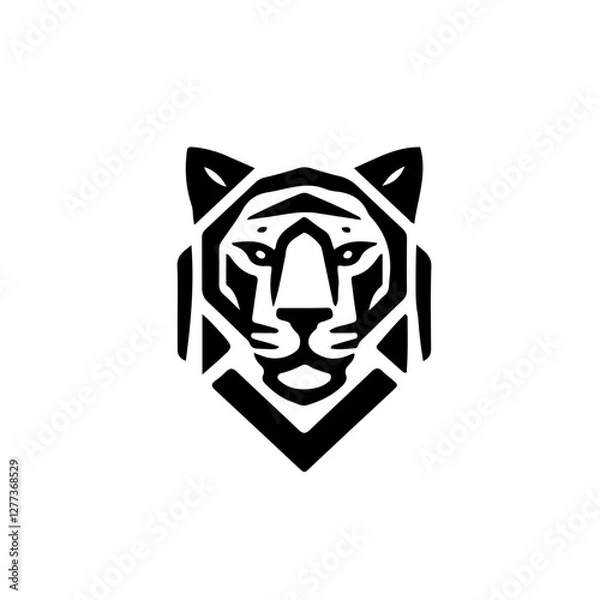 Fototapeta tiger head vector