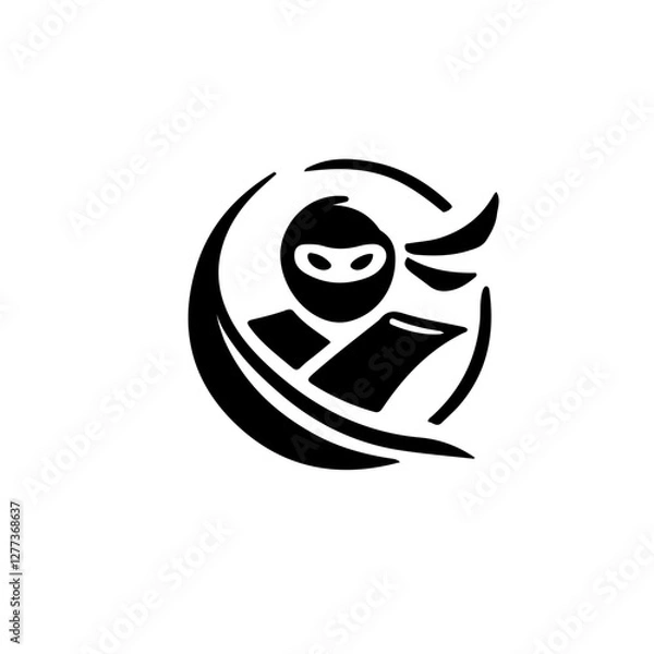 Fototapeta vector icon of a ninja