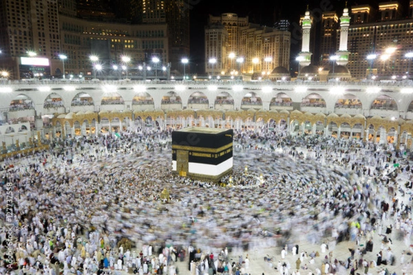 Obraz Kaaba w Mekce Arabia Saudyjska w nocy