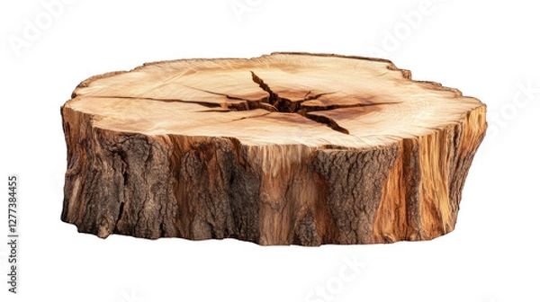 Fototapeta A large piece of wood with a hole in the middle