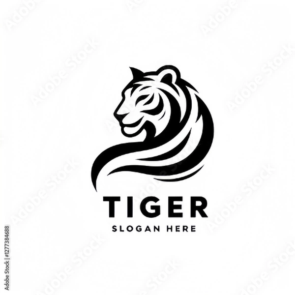 Fototapeta vector image of a tiger