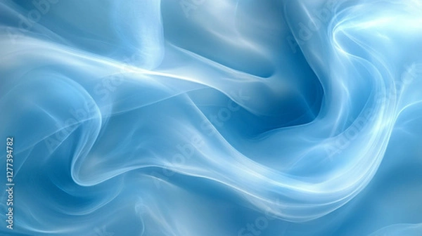 Fototapeta A light blue abstract background with a soft glowing effect symbolizes clarity, innovation, and tranquility Perfect for digital technology and medical science themes conveying progress and modernity